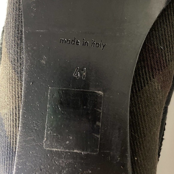 BURBERRY Oriel Bow Front House Check Black Olive Canvas Leather Ballet F… - Picture 13 of 13